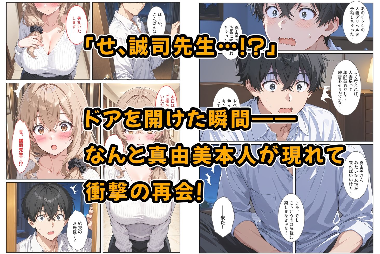 デリヘル呼んだら教え子のママが来たので孕ませました〜娘も一緒に種付けて腹ボテ家族に〜_3