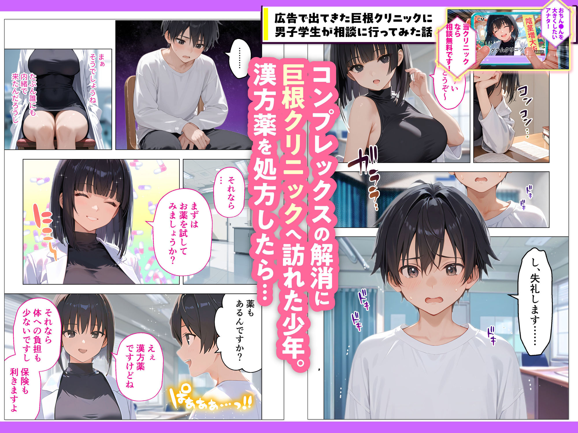 広告で出てきた巨根クリニックに男子学生が相談に行ってみた話_1