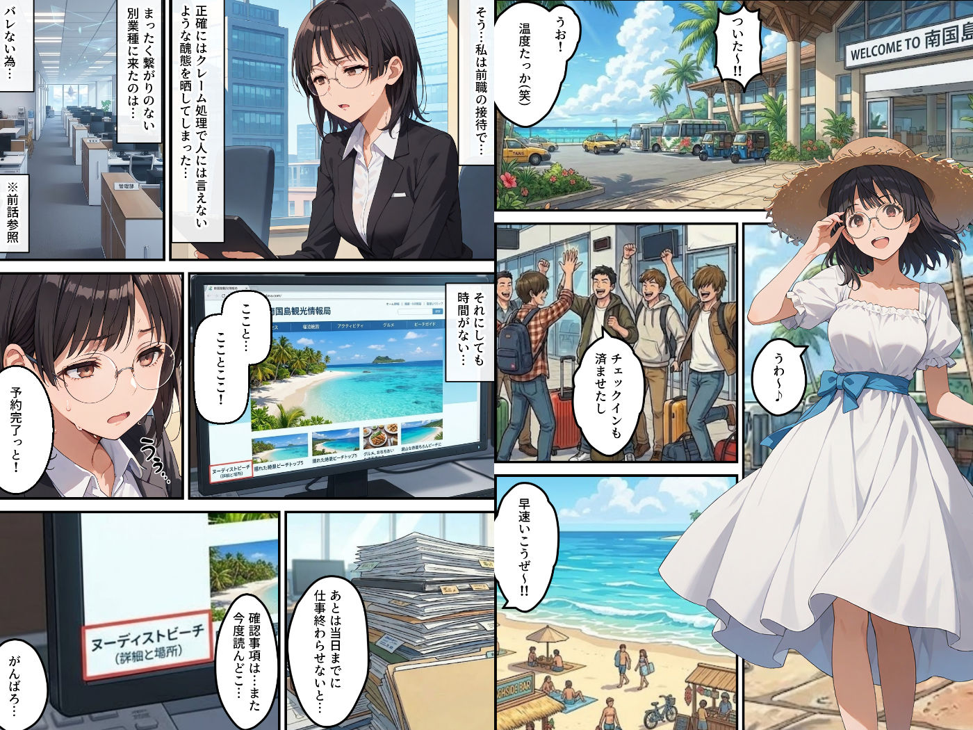 社員旅行でヌーディストビーチってバカなのか！？ー完璧新人ちゃんの失敗プラン！_1